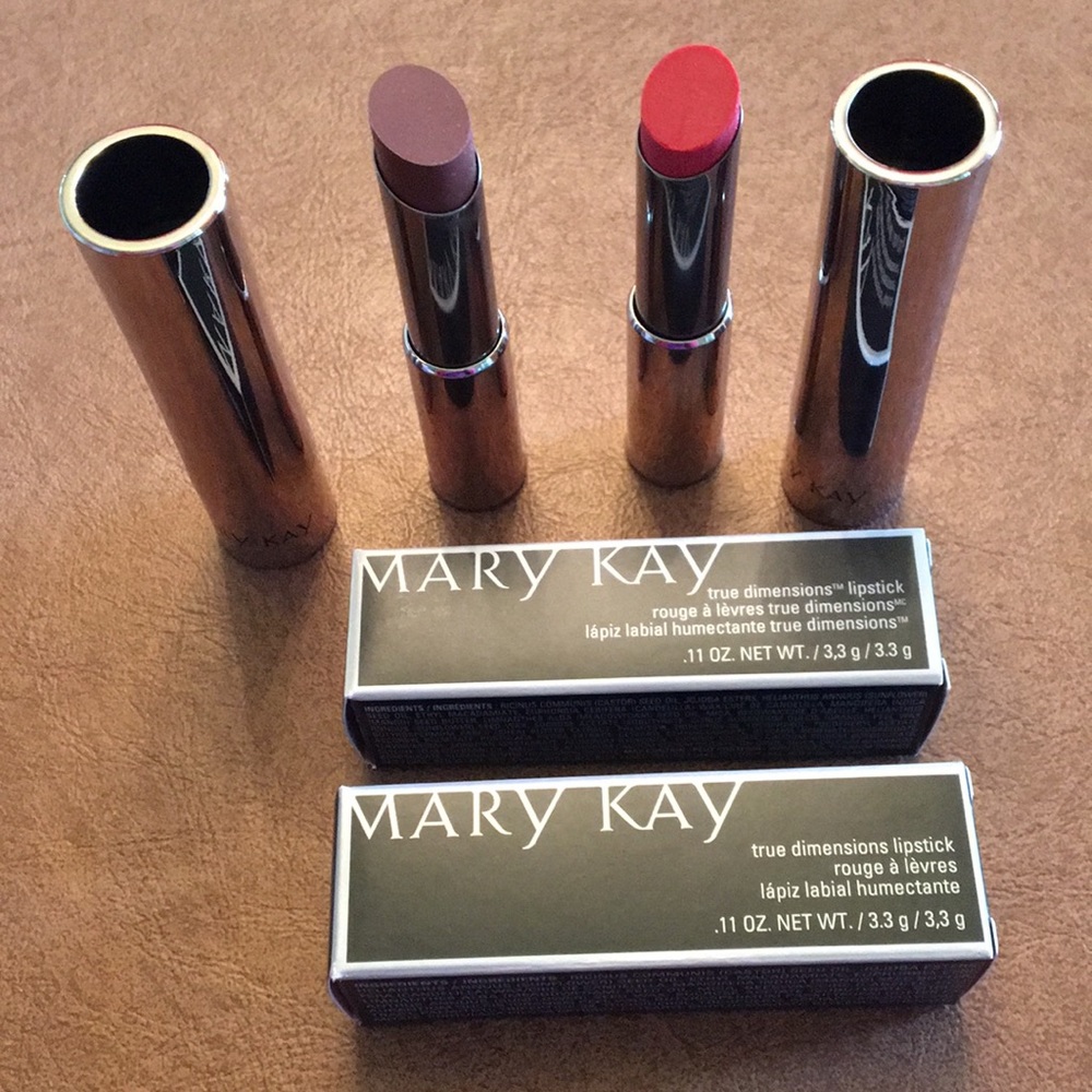 Two New Mary Kay True Dimensions Lipsticks/ Coral Bliss and Chocolatte